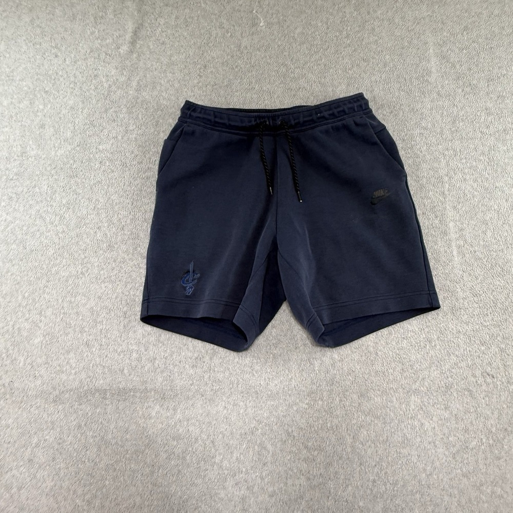 Nike Mens M Cleveland Cavaliers Blue Tech Gym NBA Sweat Lounge Shorts Medium